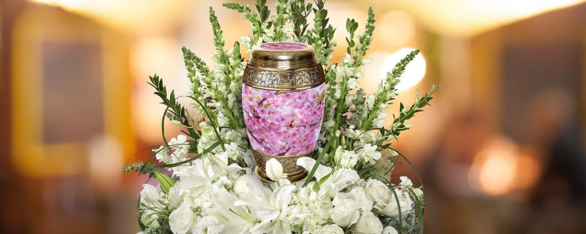 Commemorative Cremation Urns Cherry Blossom Cremation Urn