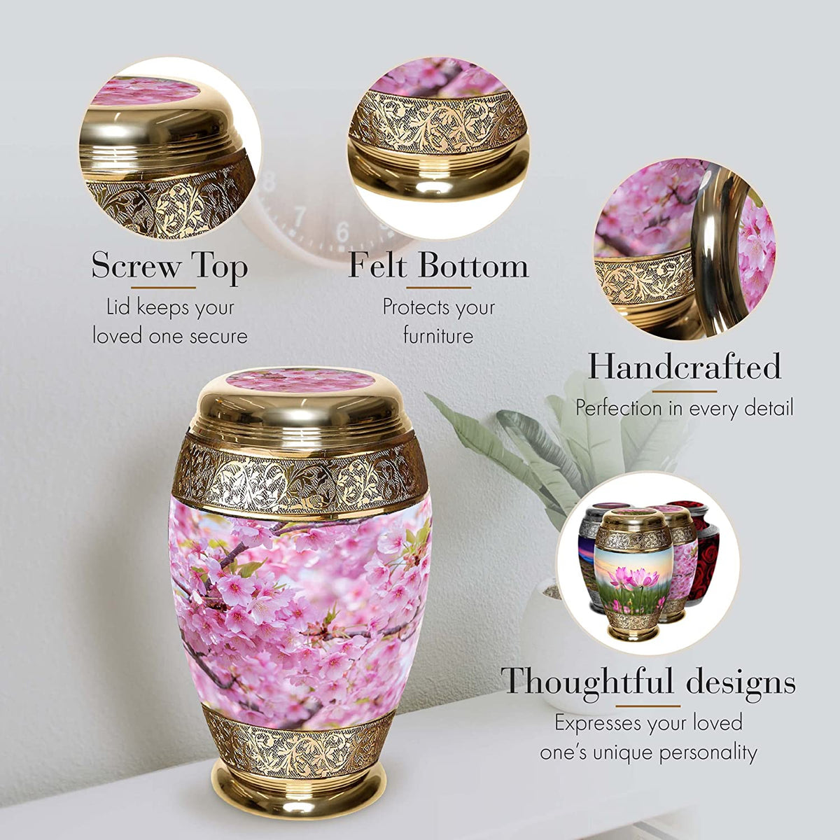 Commemorative Cremation Urns Cherry Blossom Cremation Urn