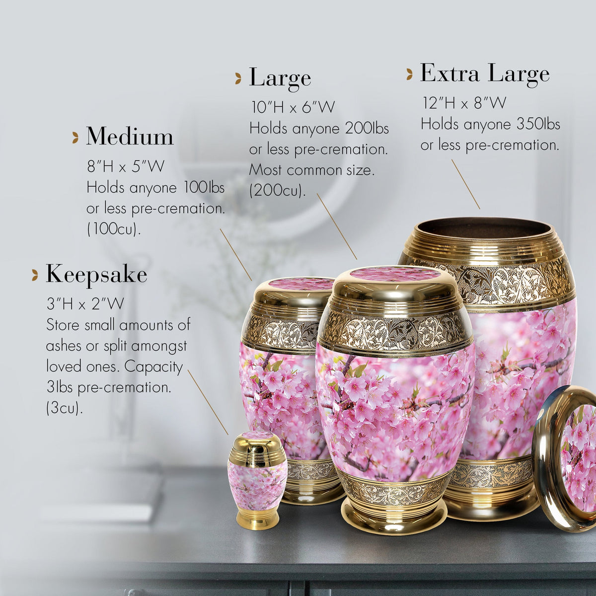Commemorative Cremation Urns Cherry Blossom Cremation Urn