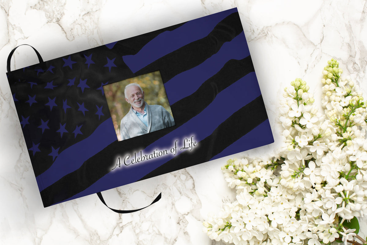 Commemorative Cremation Urns Coast Guard Matching Themed 'Celebration of Life' Guest Book for Funeral or Memorial Service