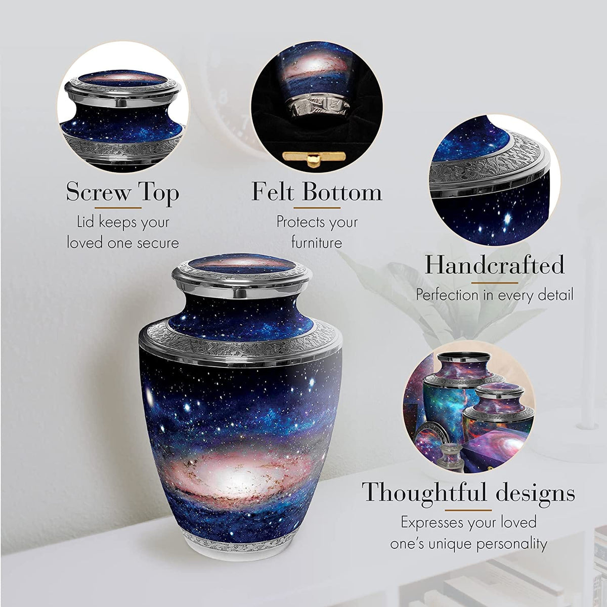 Commemorative Cremation Urns Cosmic Milky Way Cremation Urn