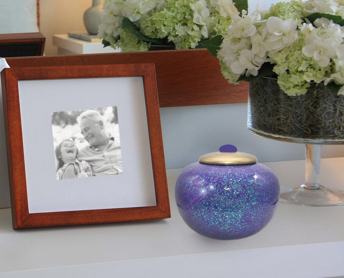 Commemorative Cremation Urns Cosmic Shimmering Light Cremation Urn