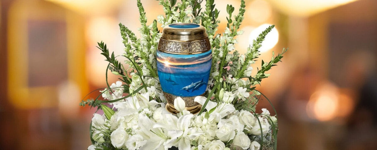 Commemorative Cremation Urns Divine Dolphins Cremation Urn