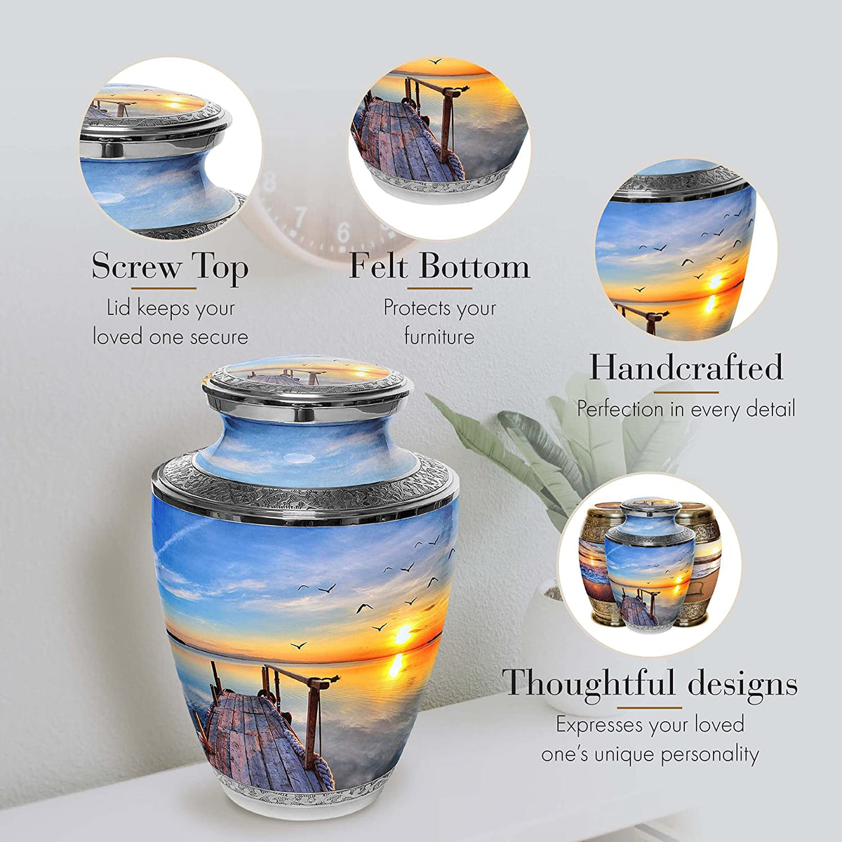 Commemorative Cremation Urns Dock of the Bay Cremation Urn