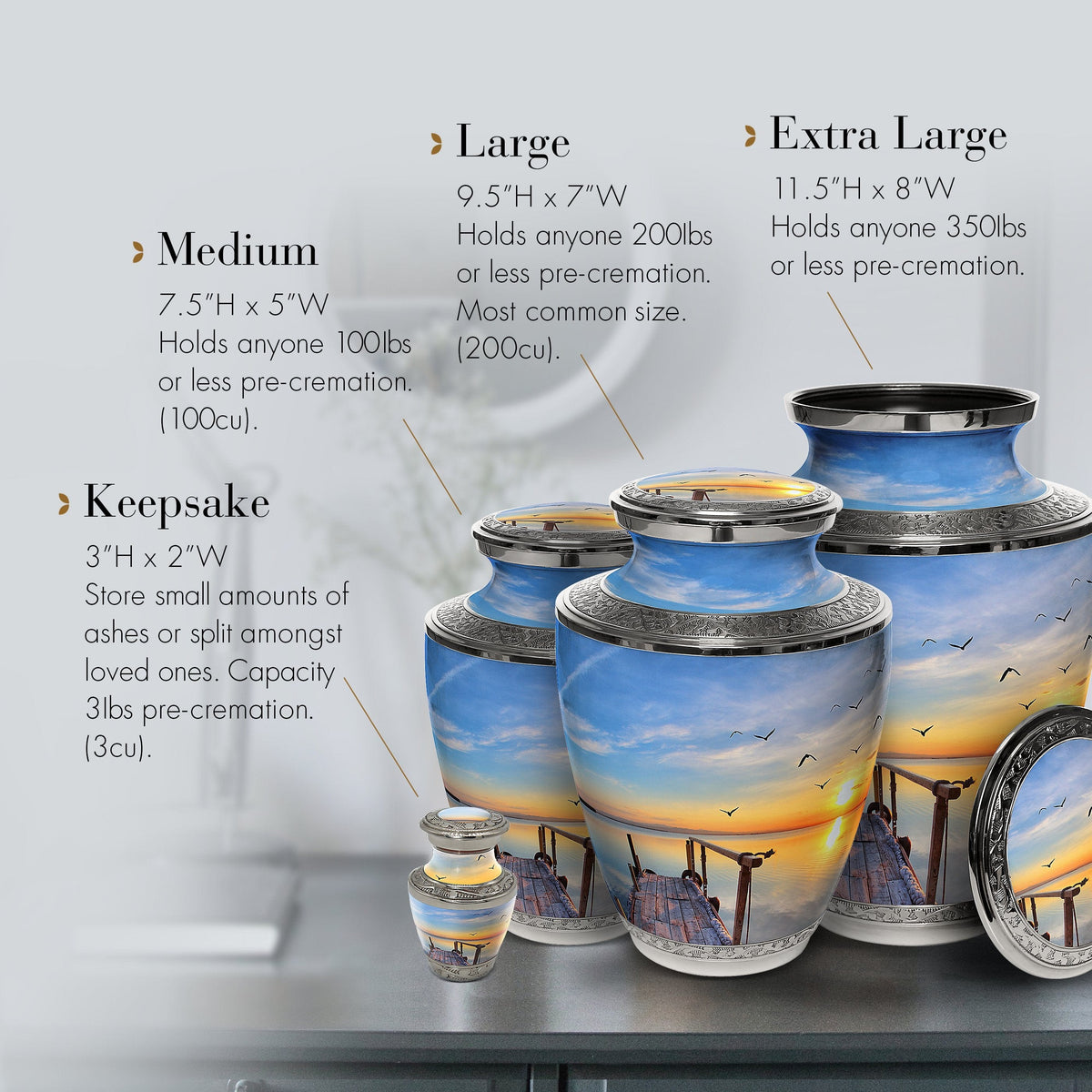 Commemorative Cremation Urns Dock of the Bay Cremation Urn