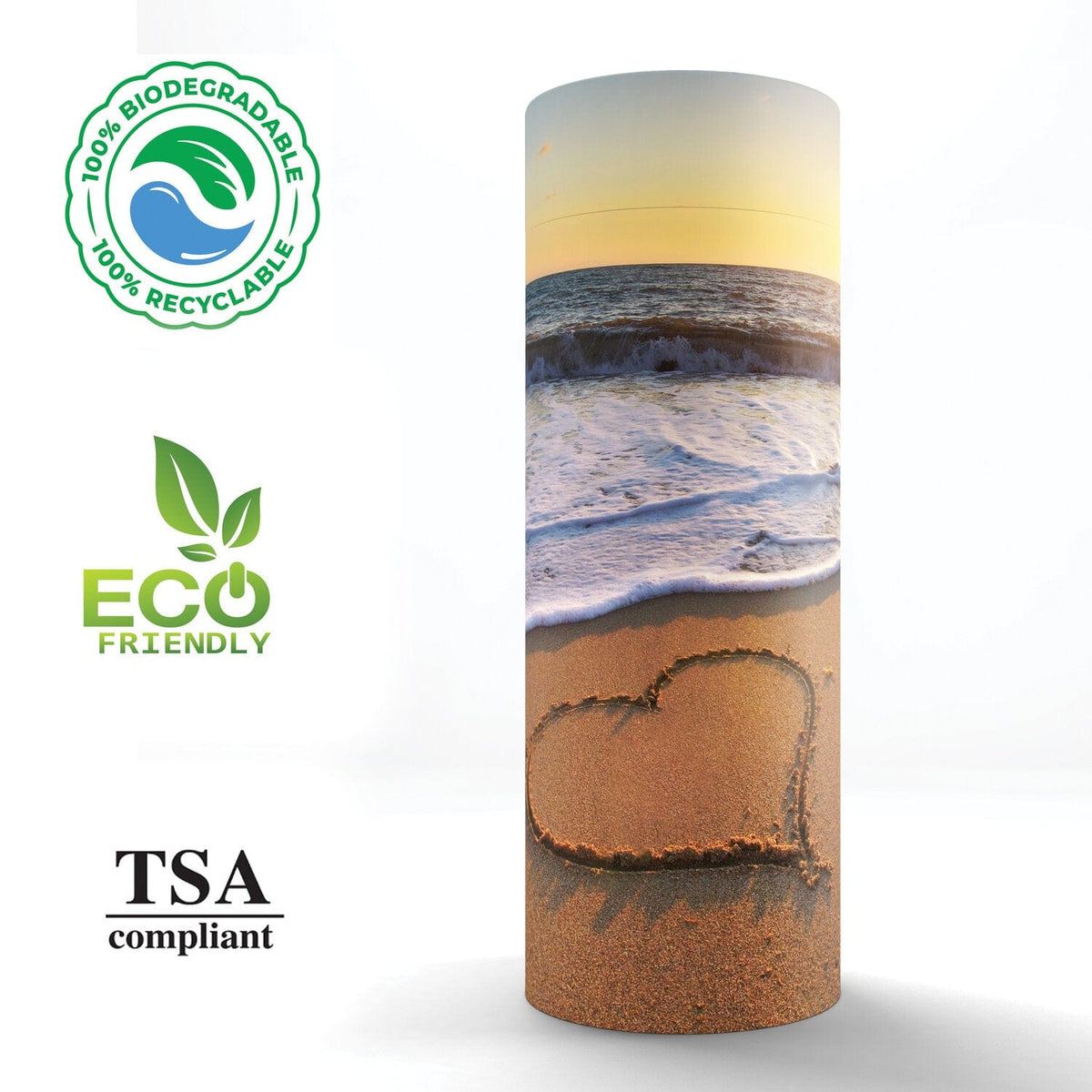Commemorative Cremation Urns Endless Summer - Biodegradable & Eco Friendly Burial or Scattering Urn / Tube