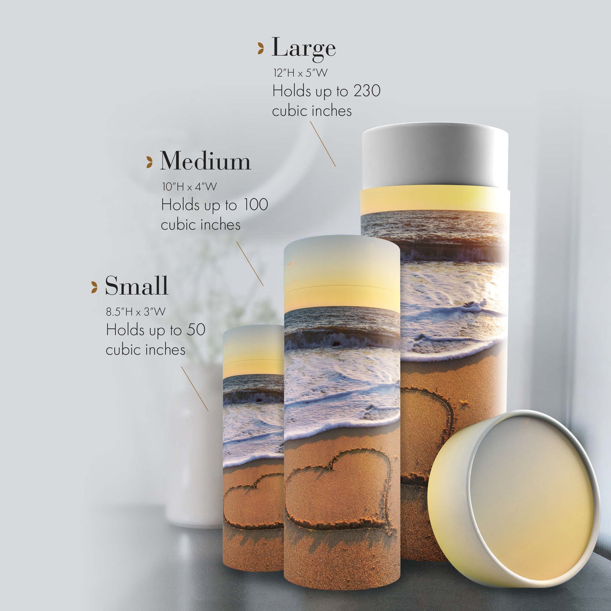 Commemorative Cremation Urns Endless Summer - Biodegradable & Eco Friendly Burial or Scattering Urn / Tube