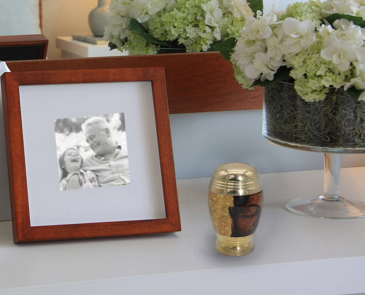 Commemorative Cremation Urns Golden Buddha Cremation Urn