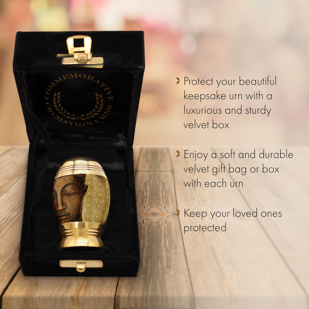 Commemorative Cremation Urns Golden Buddha Cremation Urns