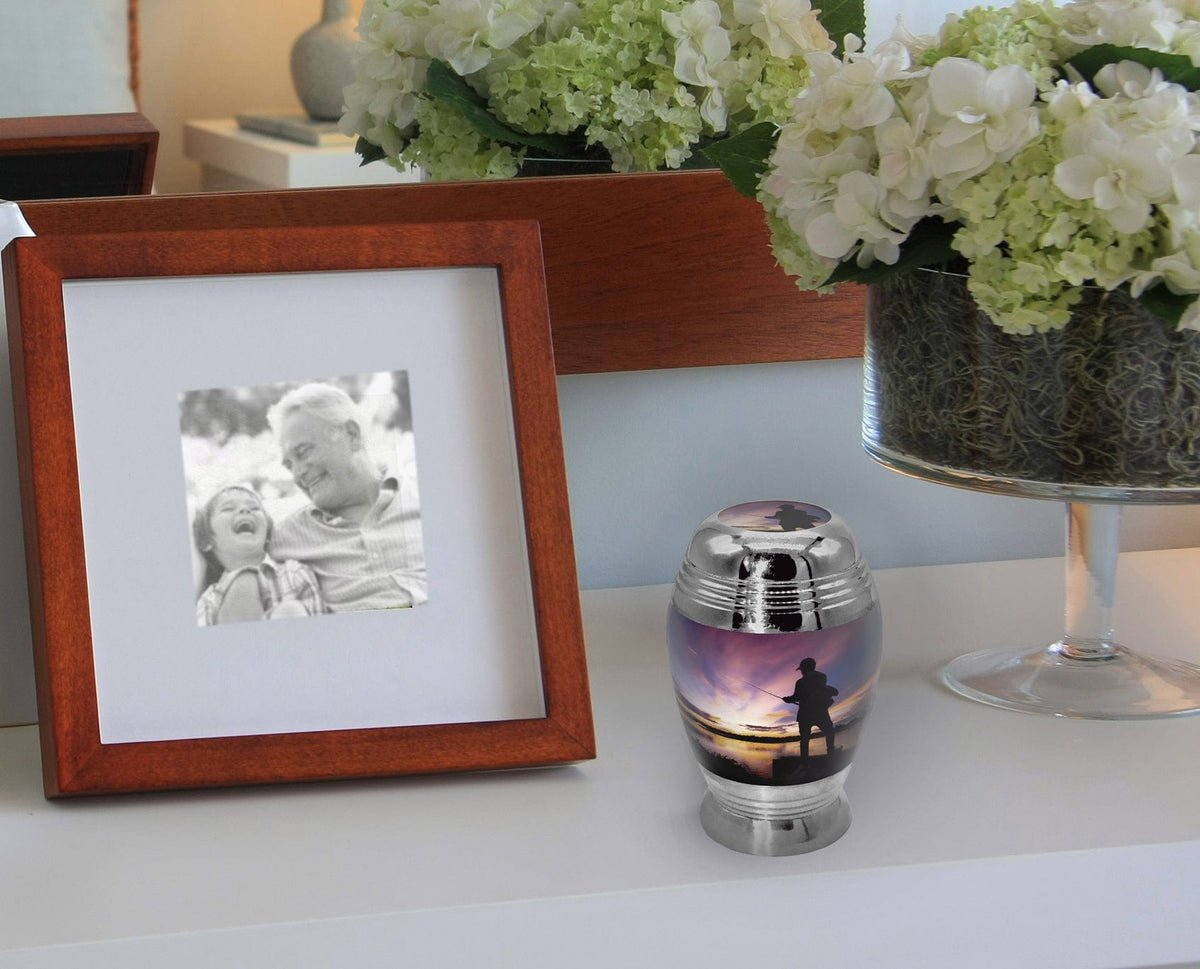 Commemorative Cremation Urns Gone Fishing Cremation Urn