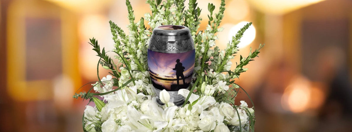 Commemorative Cremation Urns Gone Fishing Cremation Urn