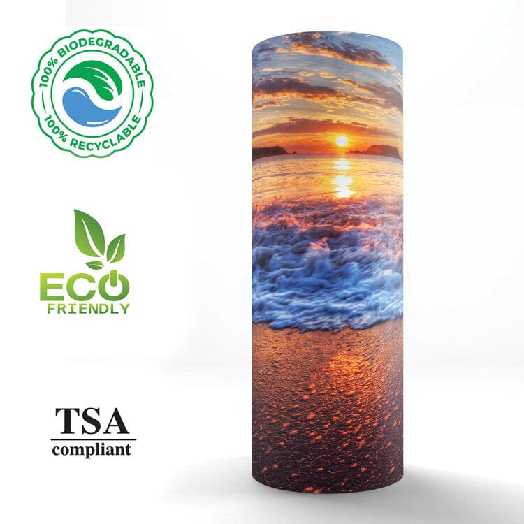 Commemorative Cremation Urns Hawaiian Sunset - Biodegradable & Eco Friendly Burial or Scattering Urn / Tube