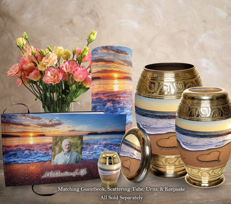 Commemorative Cremation Urns Hawaiian Sunset - Biodegradable & Eco Friendly Burial or Scattering Urn / Tube