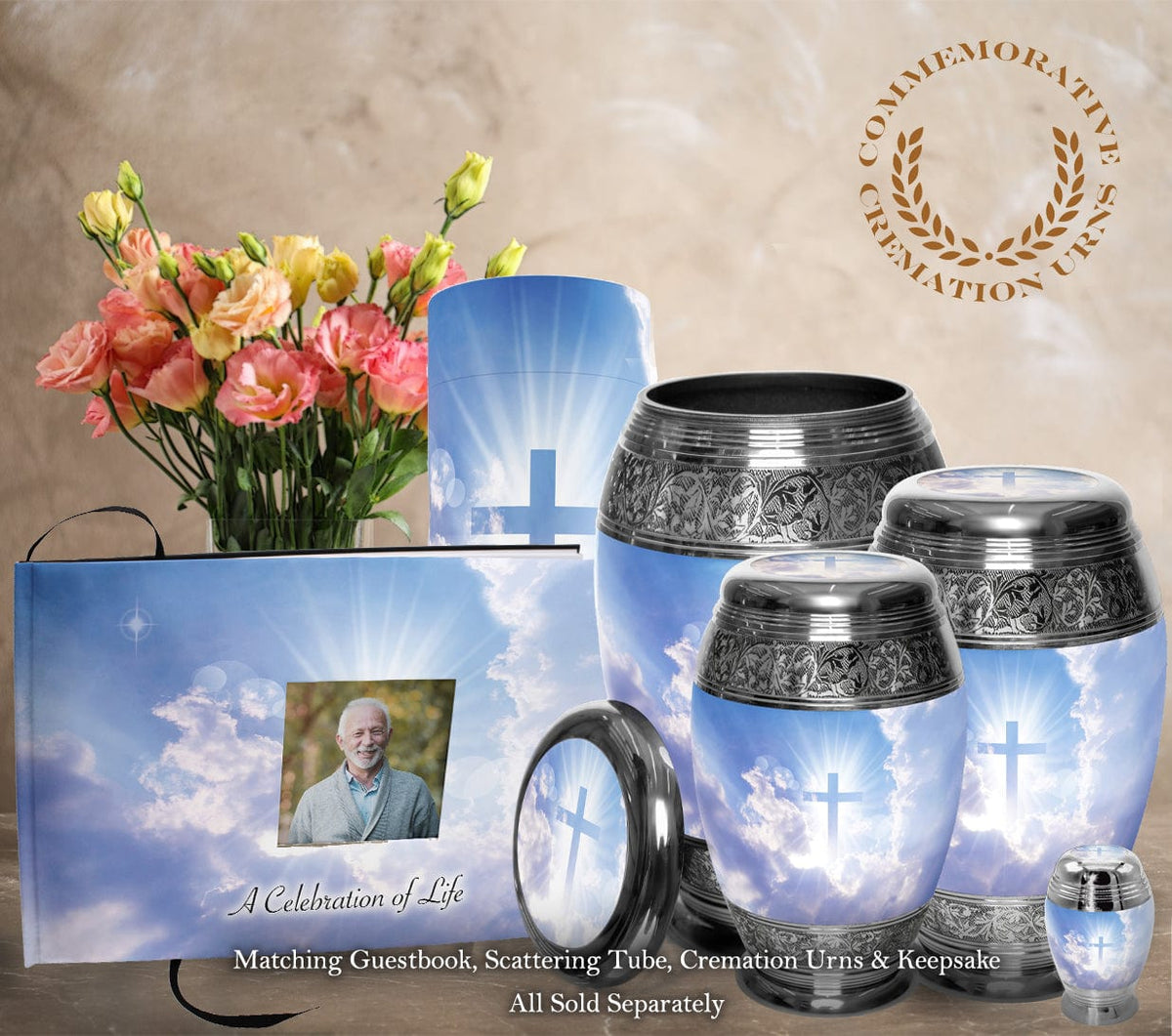 Commemorative Cremation Urns Heavenly Cross Cremation Urn