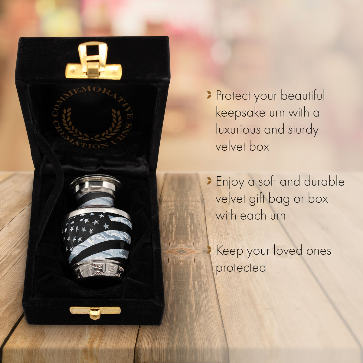 Commemorative Cremation Urns Home & Garden 1 Keepsake Air Force Tiger Stripe Flag Military Cremation Urn