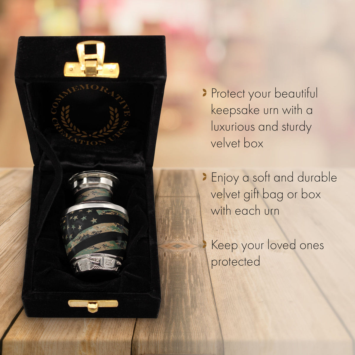 Commemorative Cremation Urns Home & Garden 1 Keepsake Marine Woodland Flag Military Cremation Urn