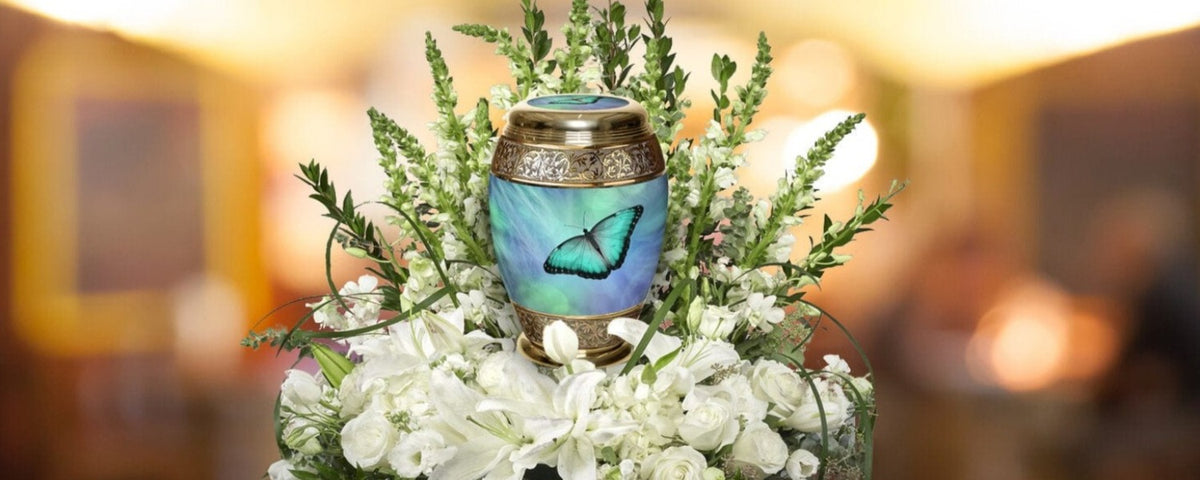 Commemorative Cremation Urns Home & Garden Bokeh Butterfly Cremation Urn