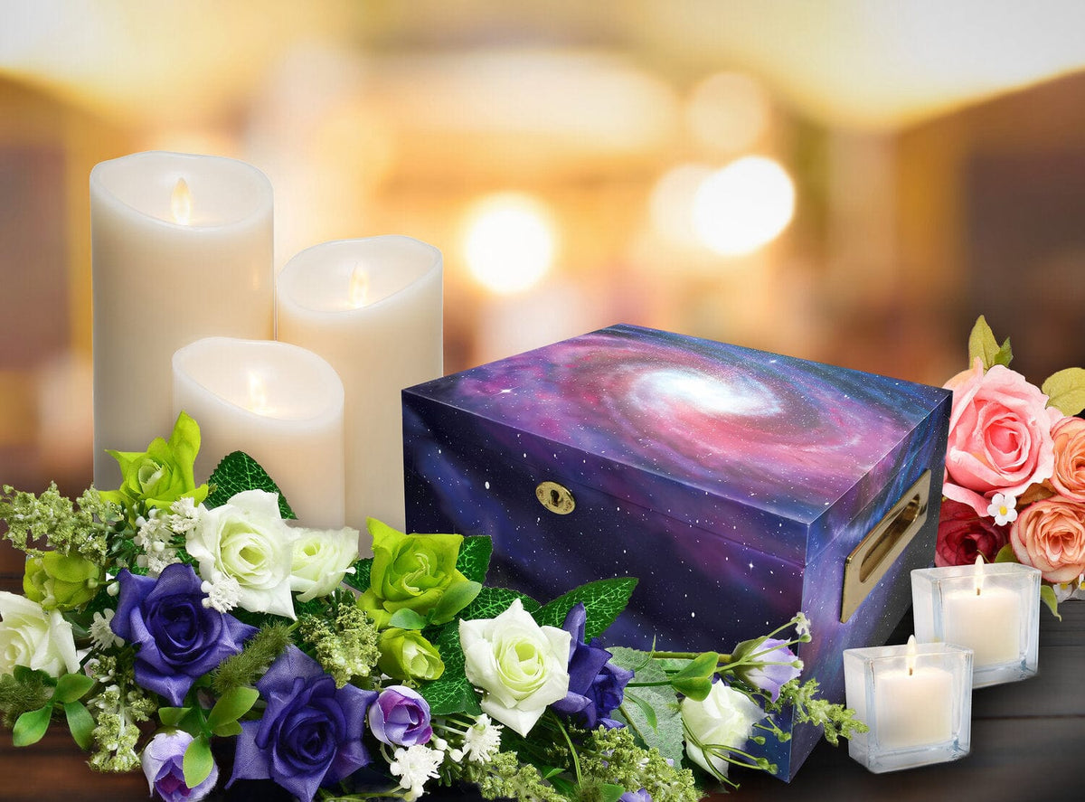 Commemorative Cremation Urns Home & Garden Celestial Galaxy Memorial Collection Chest Cremation Urn