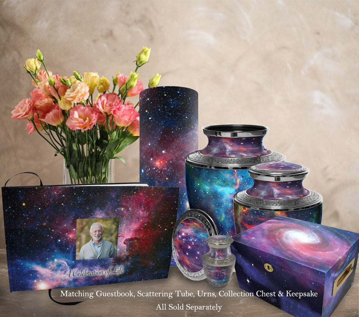 Commemorative Cremation Urns Home & Garden Celestial Galaxy Memorial Collection Chest Cremation Urn