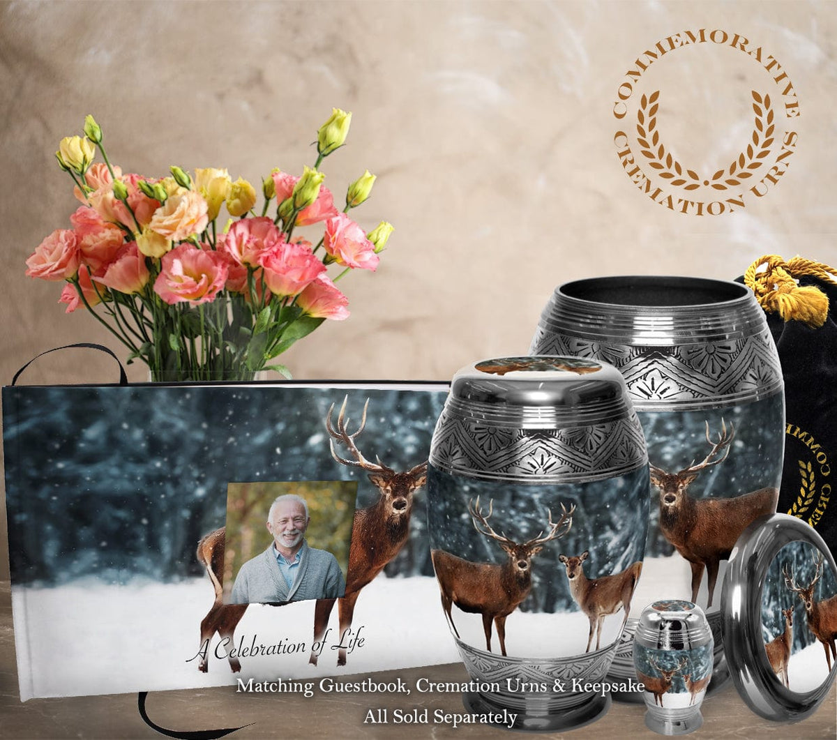 Commemorative Cremation Urns Home & Garden Dignified Deer Cremation Urn