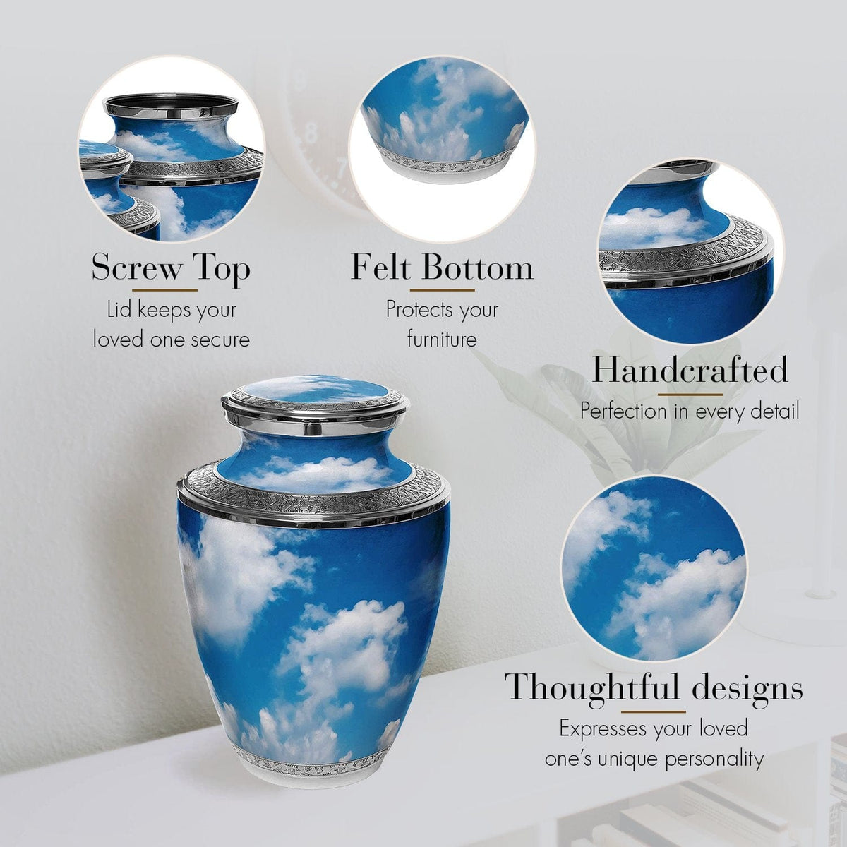 Commemorative Cremation Urns Home & Garden Heavenly Clouds Cremation Urn