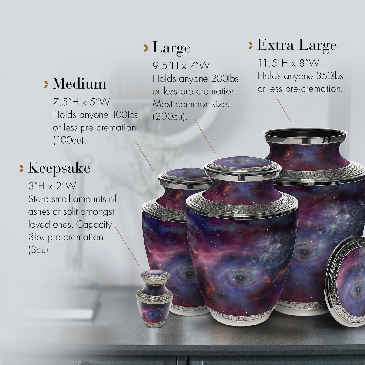 Commemorative Cremation Urns Home & Garden Interstellar Nebula Cremation Urn