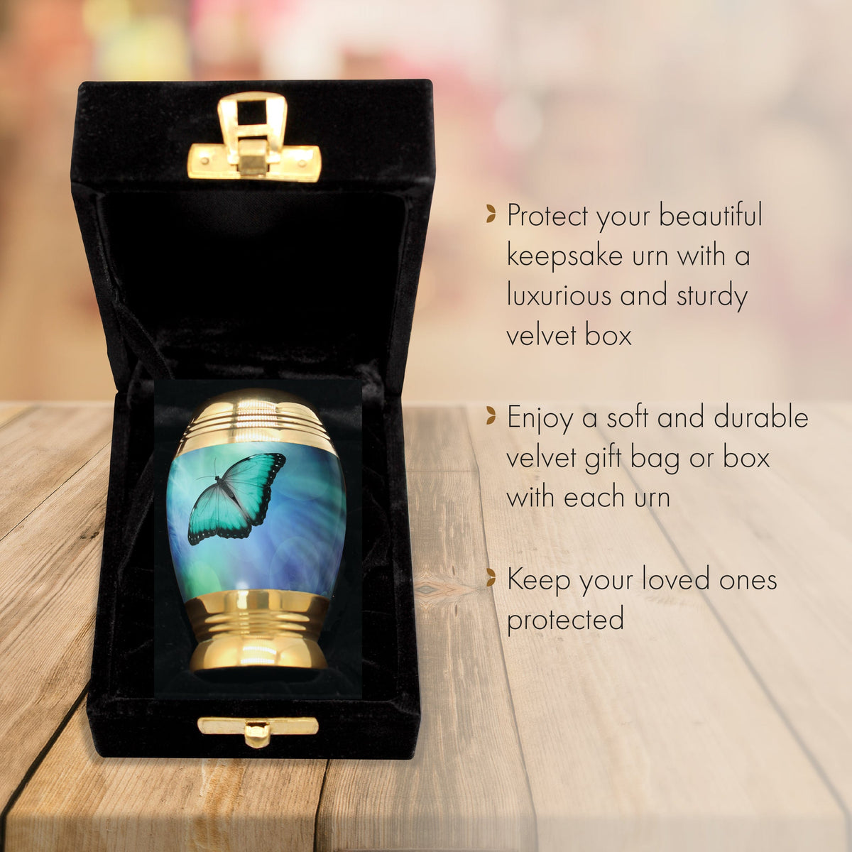 Commemorative Cremation Urns Home & Garden Keepsake Set of 4 Bokeh Butterfly Cremation Urn