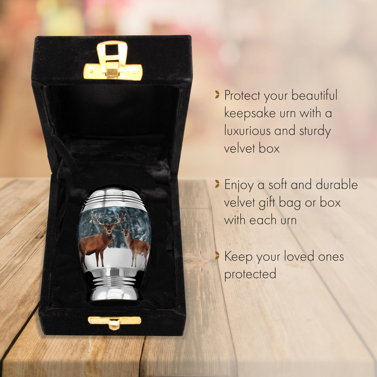 Commemorative Cremation Urns Home & Garden Keepsake Set of 4 Dignified Deer Cremation Urn