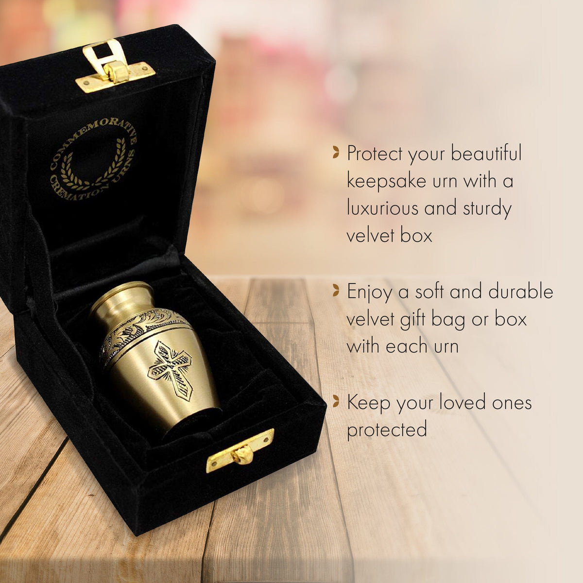 Commemorative Cremation Urns Home & Garden Keepsake Set of 4 Love of Christ Gold Cremation Urn