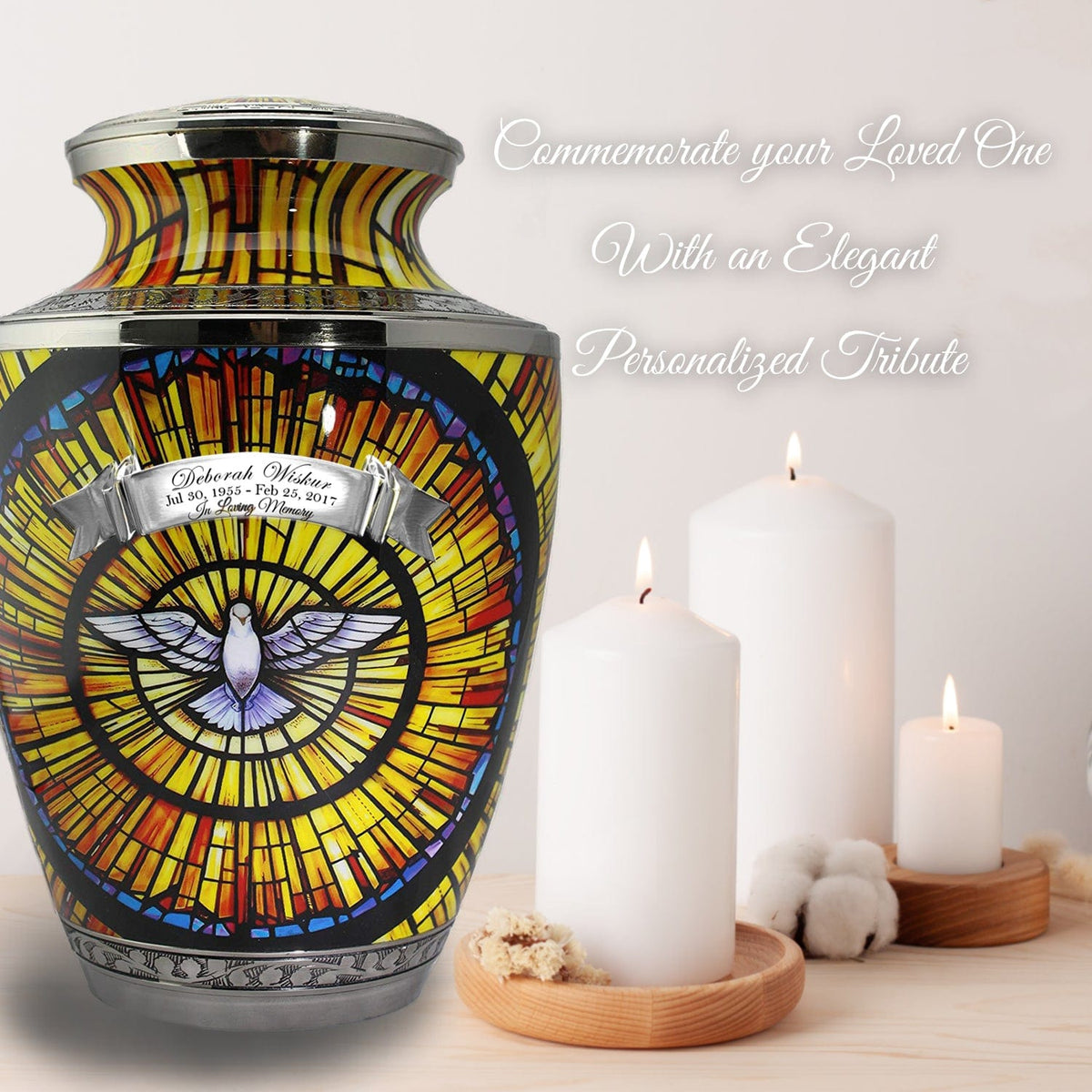 Commemorative Cremation Urns Home & Garden Large Holy Dove Cremation Urns