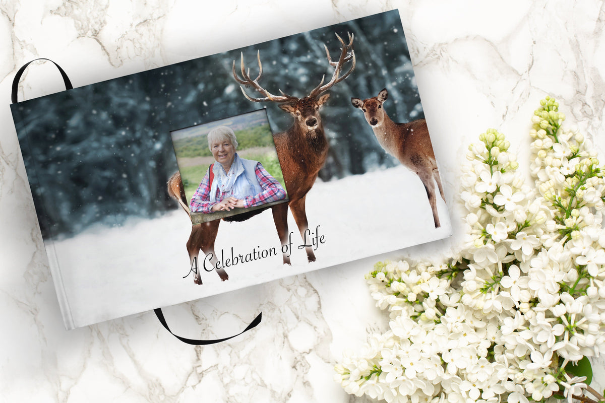 Commemorative Cremation Urns Home & Garden Matching Funeral Guest Book Dignified Deer Cremation Urn