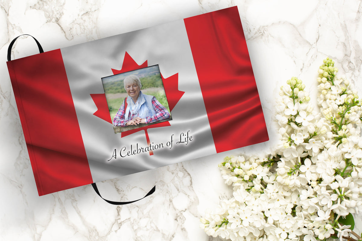 Commemorative Cremation Urns Home & Garden Matching Funeral Guestbook Canadian Flag Cremation Urn