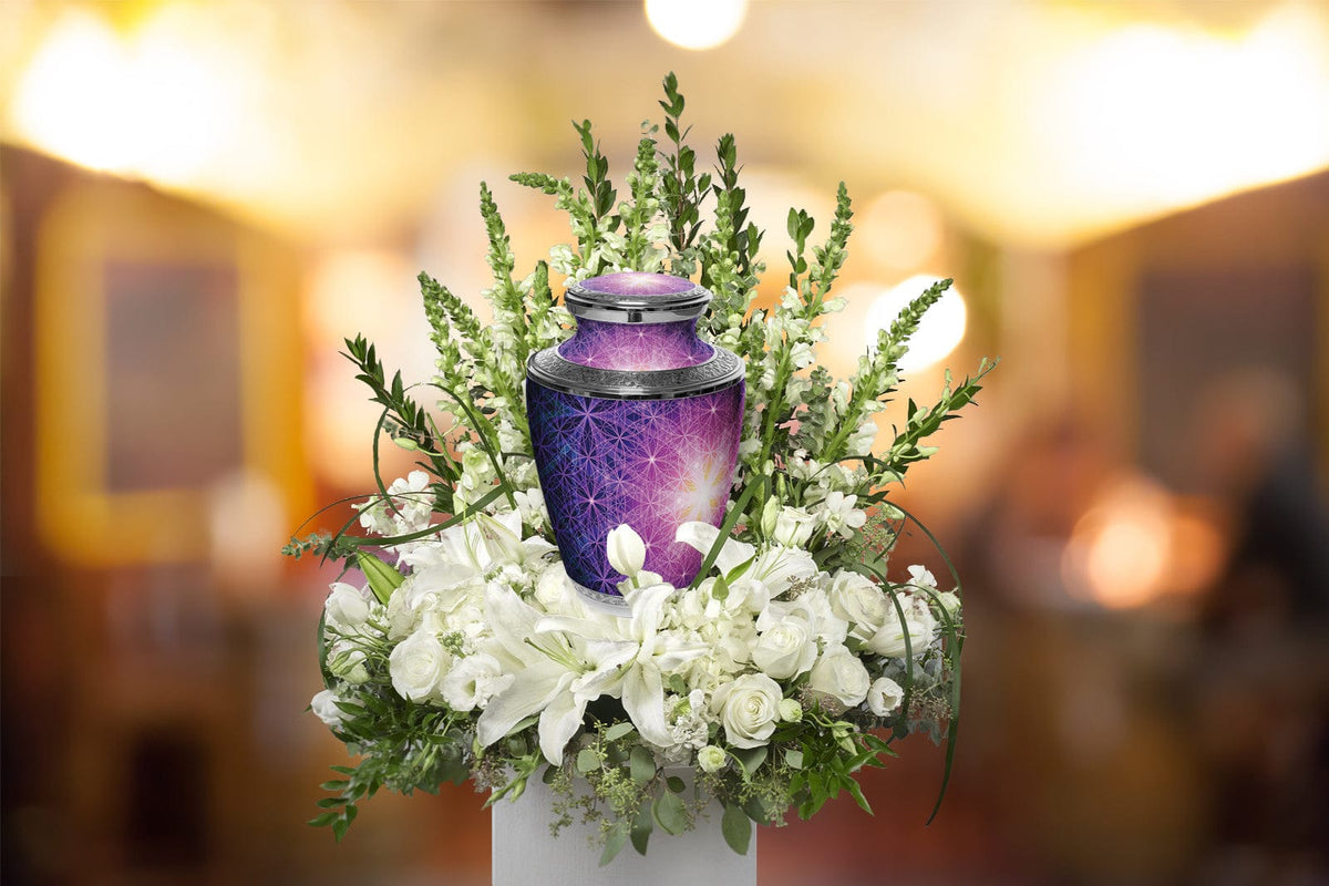 Commemorative Cremation Urns Home & Garden Seed of Life Geometric Cremation Urn
