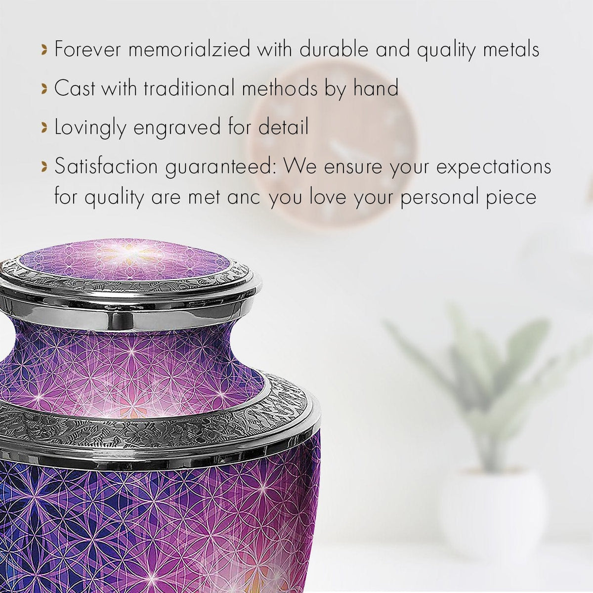 Commemorative Cremation Urns Home & Garden Seed of Life Geometric Cremation Urn