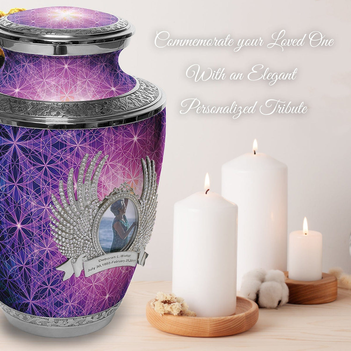 Commemorative Cremation Urns Home & Garden Seed of Life Geometric Cremation Urns