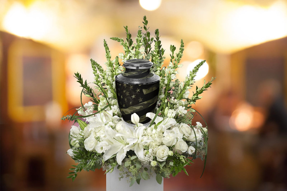 Commemorative Cremation Urns Home & Garden Traditional Camouflage Flag Military Cremation Urn