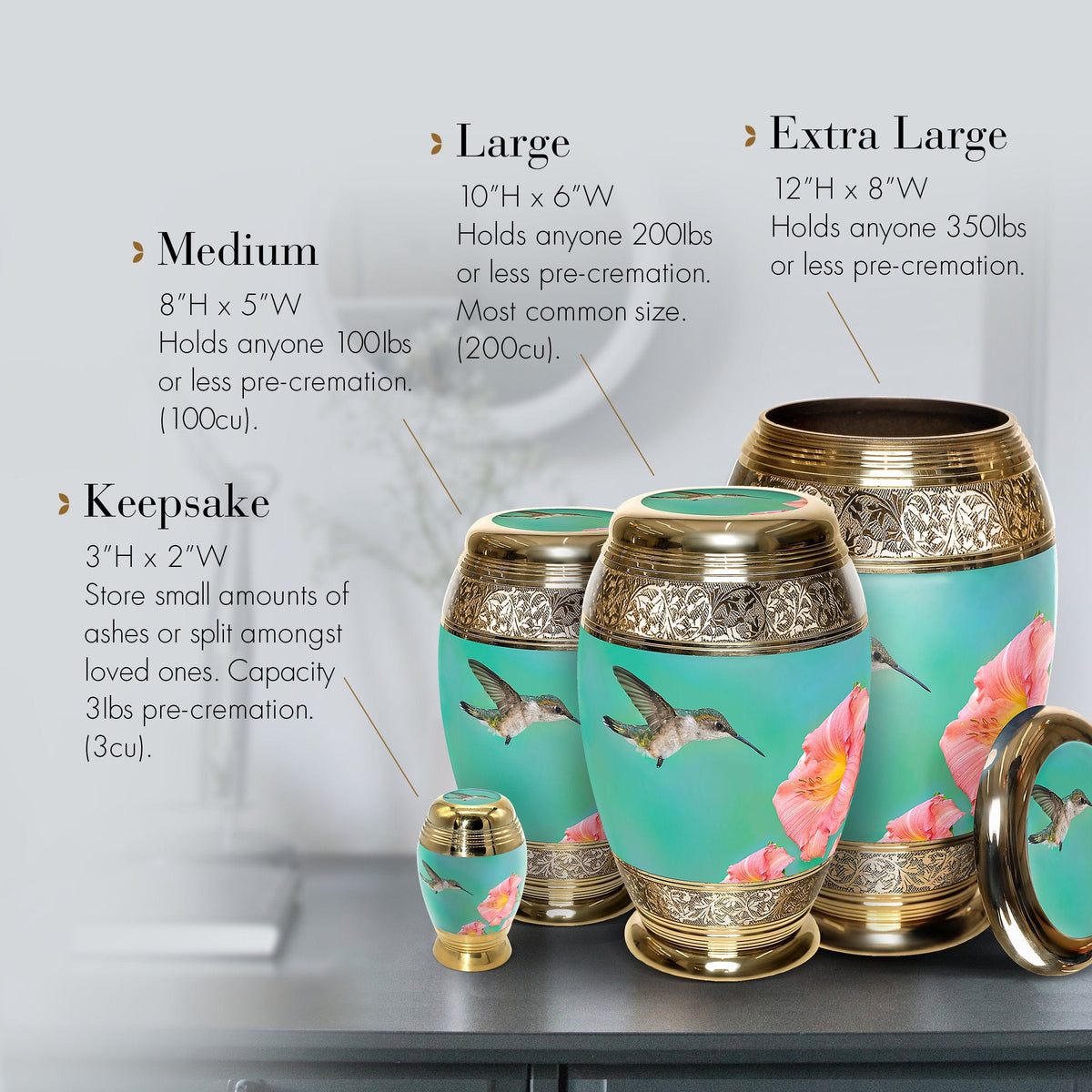 Commemorative Cremation Urns Hummingbird Cremation Urn