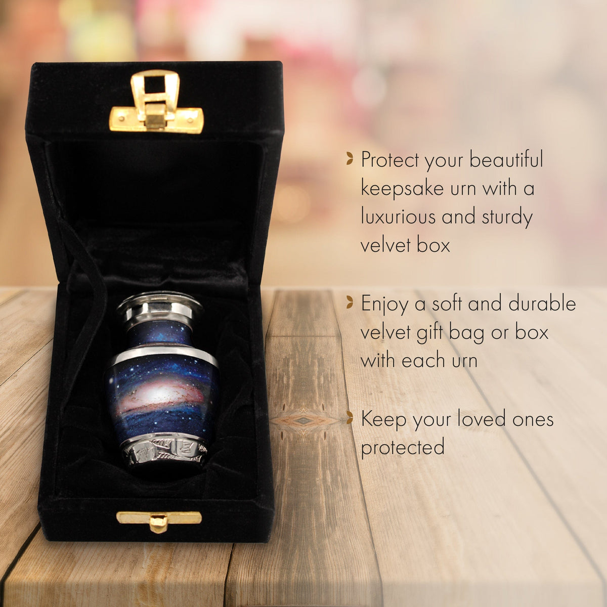 Commemorative Cremation Urns Keepsake Set of 4 Cosmic Milky Way Cremation Urn