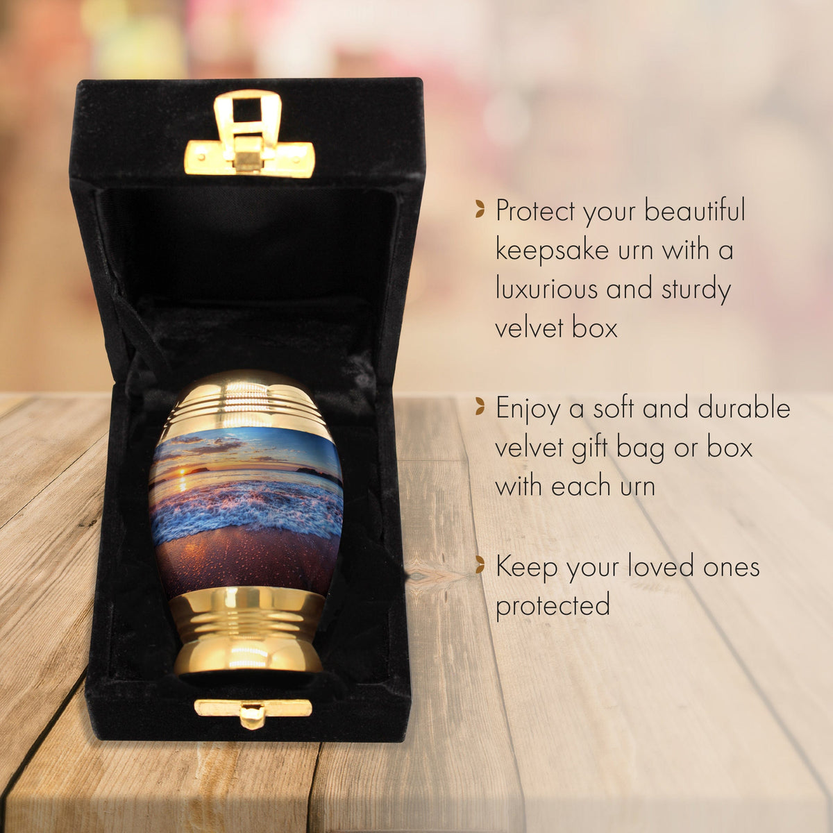 Commemorative Cremation Urns Keepsake Set of 4 Hawaiian Sunset Cremation Urn