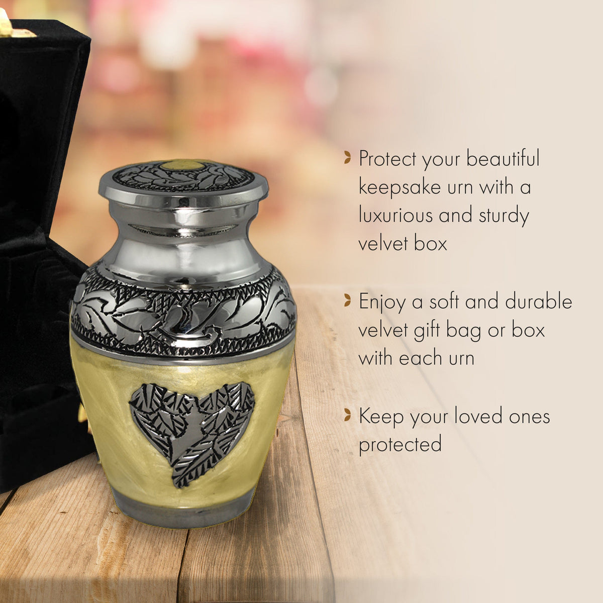 Commemorative Cremation Urns Keepsake Set of 4 Sunshine Loving Angel Wings Cremation Urn