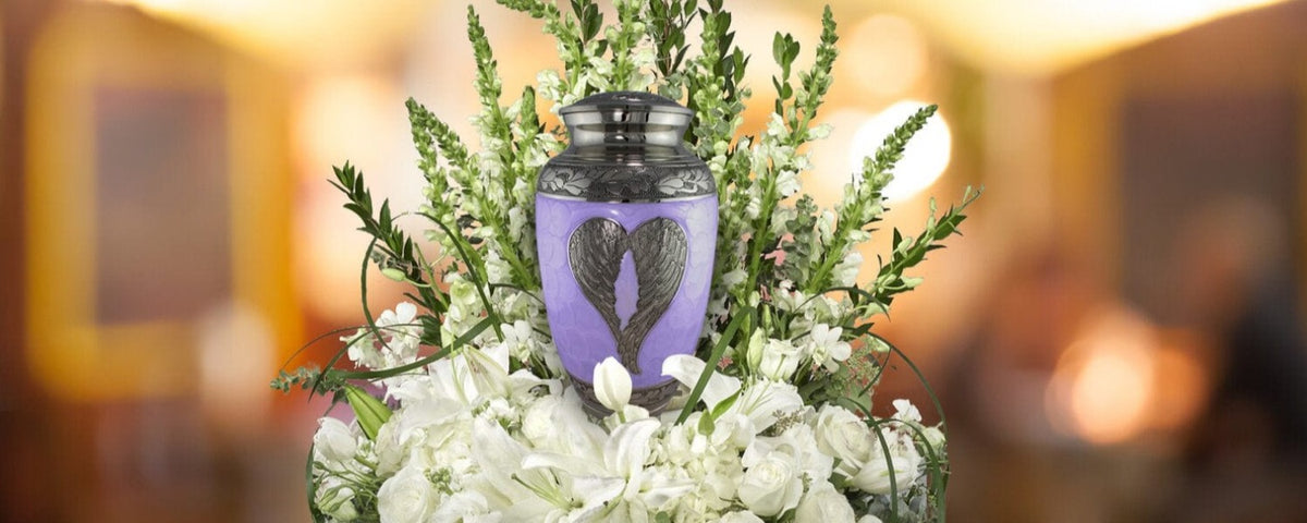 Commemorative Cremation Urns Lilac Loving Angel Cremation Urn