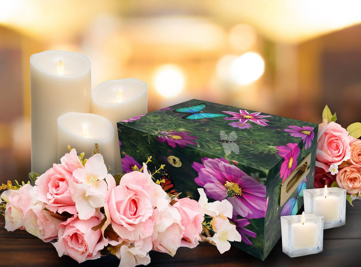 Commemorative Cremation Urns Magical Garden Memorial Collection Chest Cremation Urn