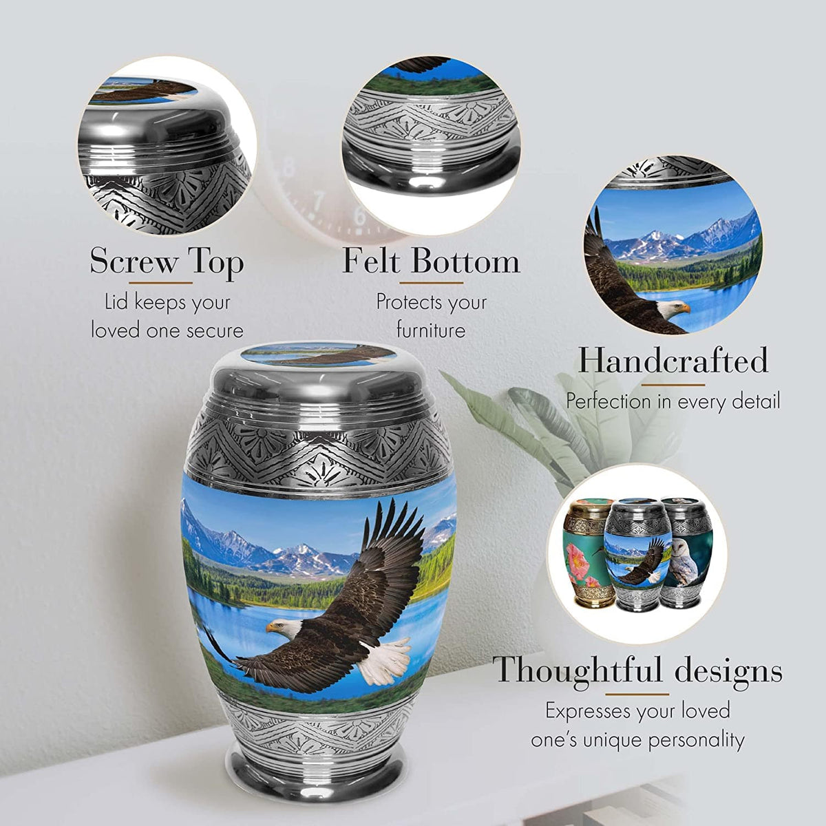 Commemorative Cremation Urns Majestic Bald Eagle Cremation Urn
