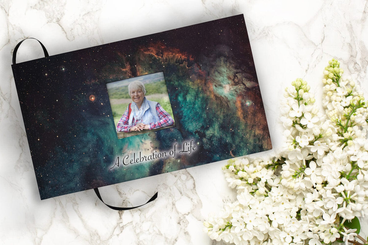 Commemorative Cremation Urns Matching Funeral Guestbook Supernova Cremation Urn