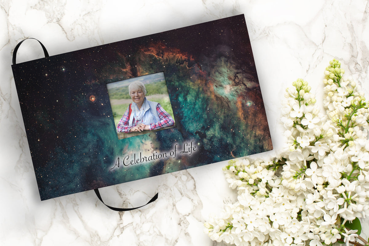Commemorative Cremation Urns Matching Guestbook Supernova Biodegradable & Eco Friendly Burial or Scattering Urn / Tube