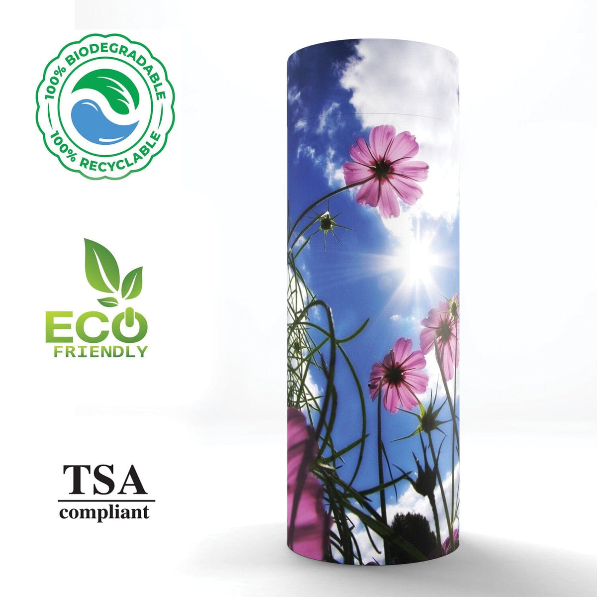 Commemorative Cremation Urns Morning Glories - Biodegradable & Eco Friendly Burial or Scattering Urn / Tube