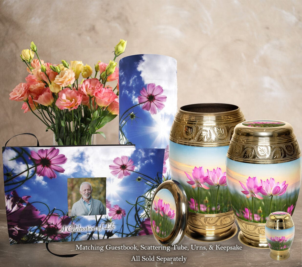 Commemorative Cremation Urns Morning Glories - Biodegradable & Eco Friendly Burial or Scattering Urn / Tube