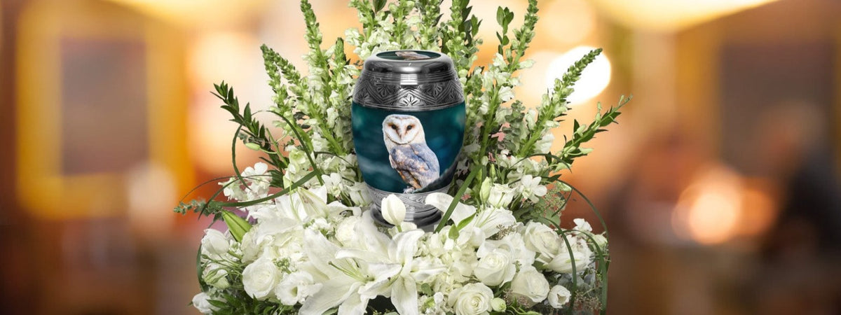 Commemorative Cremation Urns Observing Owl Cremation Urn