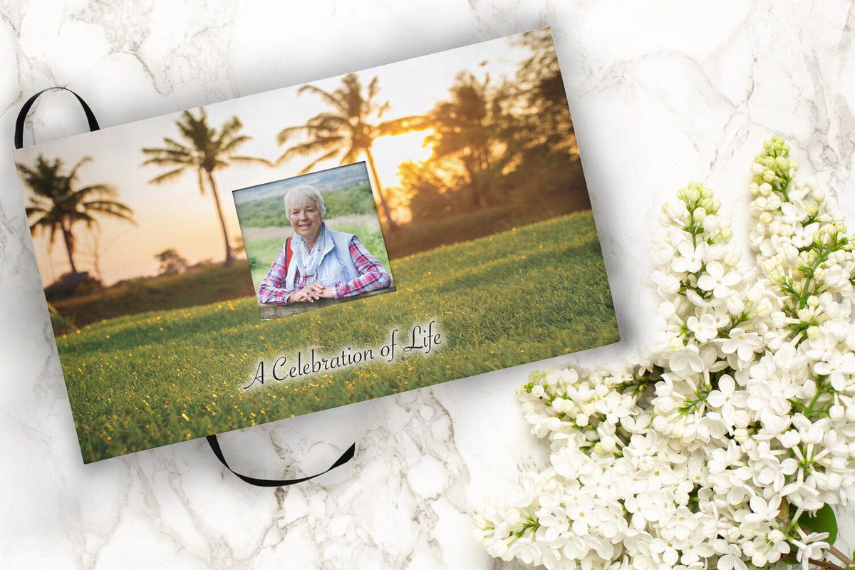 Commemorative Cremation Urns One More Round Golf Matching Themed 'Celebration of Life' Guest Book for Funeral or Memorial Service
