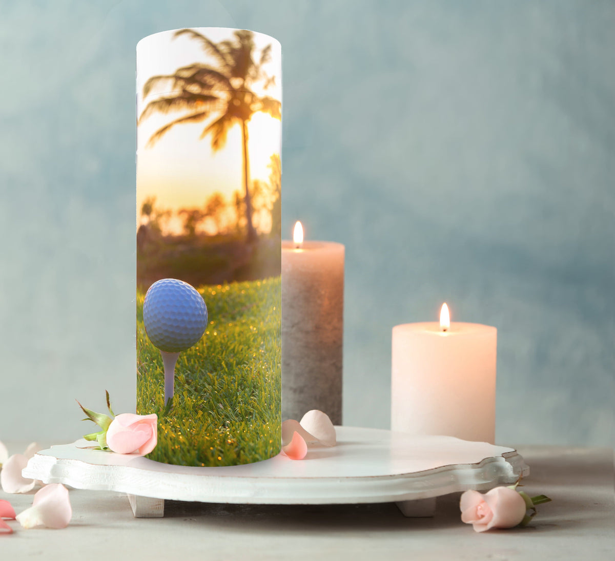 Commemorative Cremation Urns One More Round of Golf Biodegradable & Eco Friendly Burial or Scattering Urn / Tube